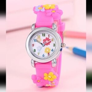 Floral Quartz Watch Rose Red Ages 3 - 14